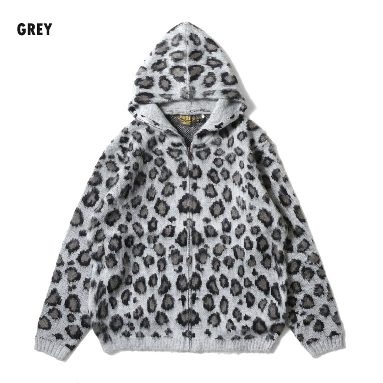 UNIVERD72 / ユニバード72 22378 MOHAIR TOUCH ZIP PARKA(LEOPARD) / モヘアタッチ起毛ジップパーカー  -全4色-