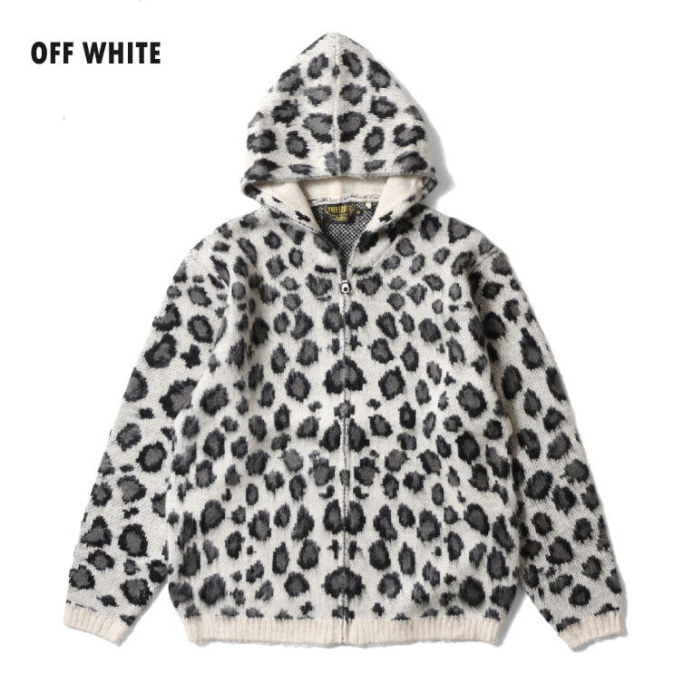 UNIVERD72 / ユニバード72 22378 MOHAIR TOUCH ZIP PARKA(LEOPARD) / モヘアタッチ起毛ジップパーカー  -全4色-
