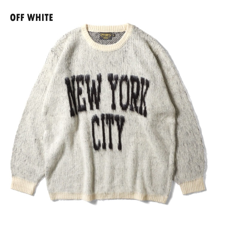 UNIVERD72 / ユニバード72 22349 MOHAIR TOUCH COLLEGE SWEATER(NY) / モヘアタッチ起毛セーター  -全3色- 