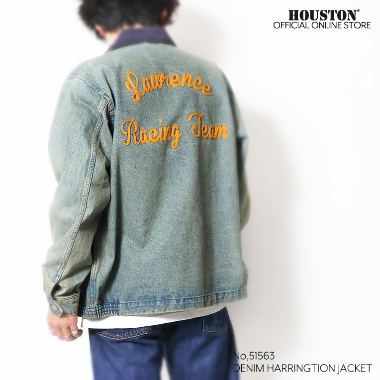 HOUSTON / ヒューストン 51563 DENIM HARRINGTON JACKET / デニムハリントンジャケット -全2色- 