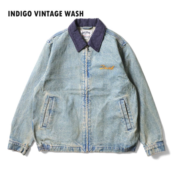 HOUSTON / ヒューストン 51563 DENIM HARRINGTON JACKET / デニムハリントンジャケット -全2色- 