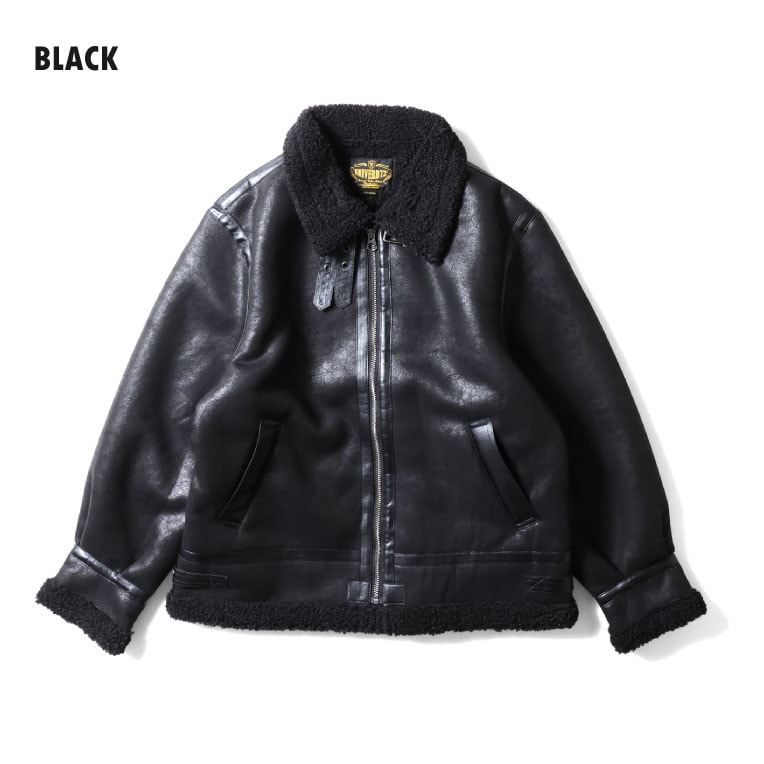 UNIVERD72 / ユニバード72 51557 FAKE MOUTON JACKET type B-3 / フェイクムートンジャケットB-3タイプ  -全2色-