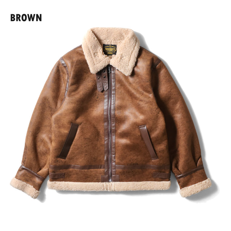 UNIVERD72 / ユニバード72 51557 FAKE MOUTON JACKET type B-3 / フェイクムートンジャケットB-3タイプ  -全2色-