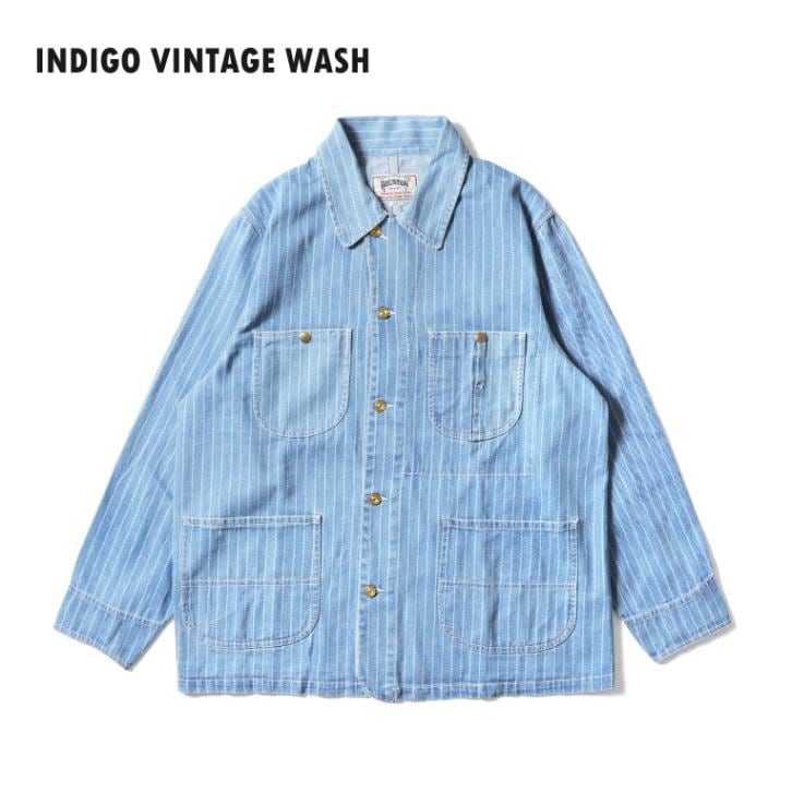 HOUSTON / ヒューストン 51548 WABASH DENIM RAILROAD COVERALL / ウォバッシュデニムレイルロードカバーオール -全2色- 