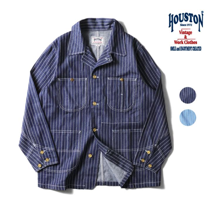HOUSTON / ヒューストン 51548 WABASH DENIM RAILROAD COVERALL / ウォバッシュデニムレイルロードカバーオール -全2色- 