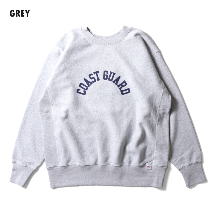 HOUSTON  / ヒューストン 22371 PRINT U.S COTTON R/V SWEAT  (COAST GUARD) / プリントスウェット -全3色- 