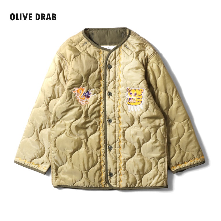 HOUSTON / ヒューストン 51513 EMBROIDERY M-65 LINER / 刺繍M-65ライナージャケット -全2色- 