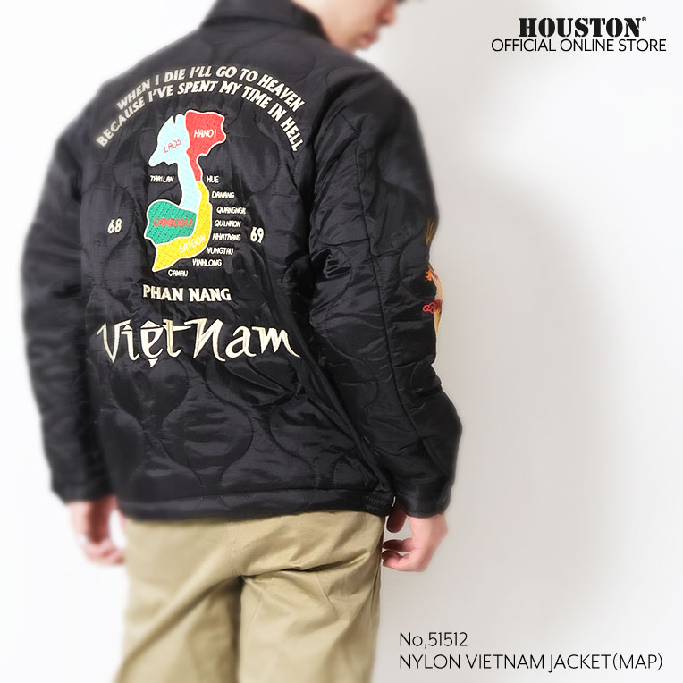HOUSTON / ヒューストン 51512 NYLON VIETNAM JACKET(MAP) / ナイロンベトナムジャケット -全2色-