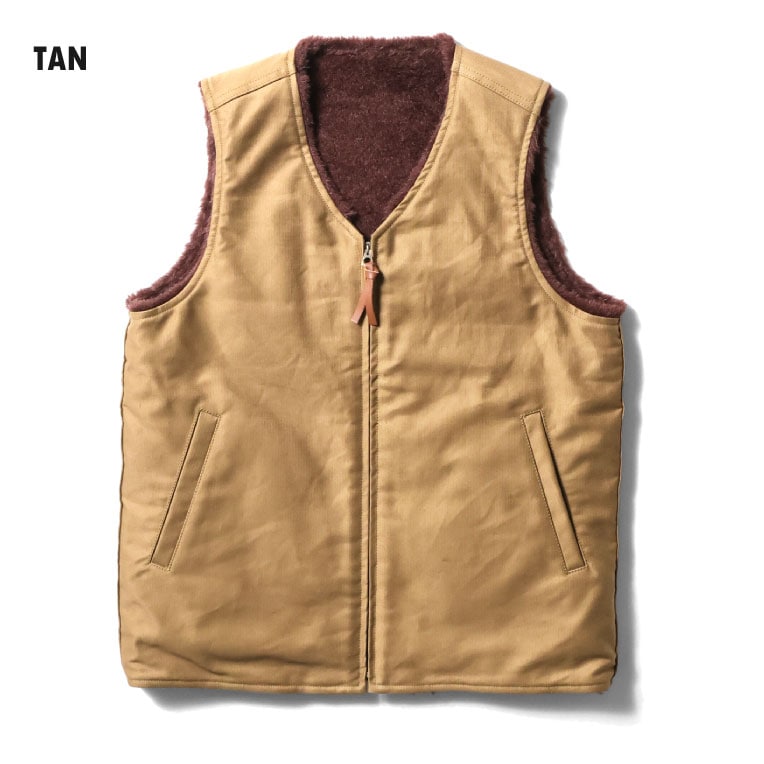 HOUSTON / ヒューストン 51504 REVERSIBLE ALPACA DECK VEST