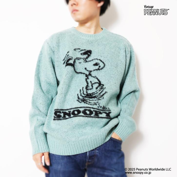 HOUSTON / ヒューストン 22346 PEANUTS MOHAIR WOOL SWEATER (SNOOPY