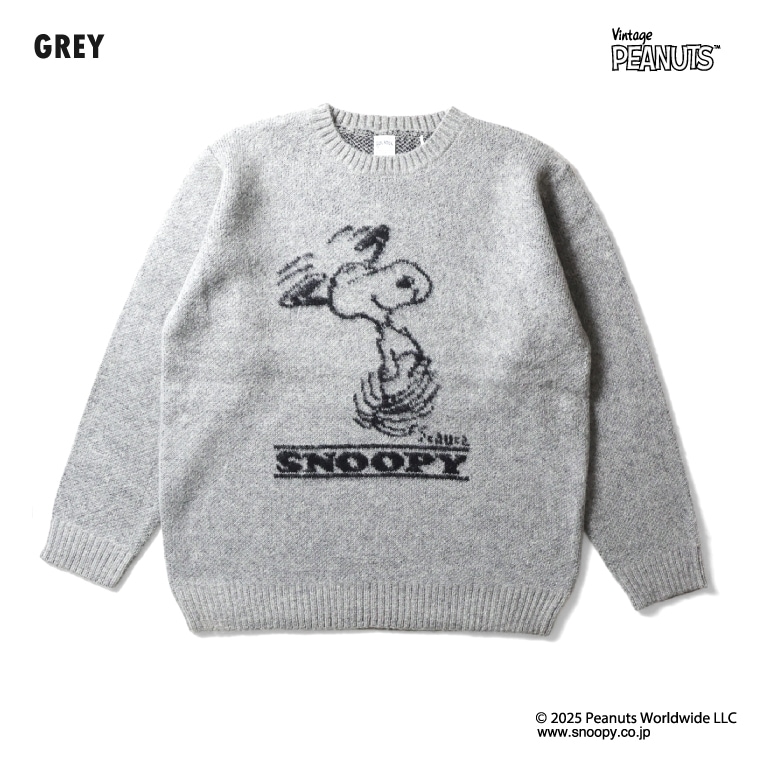 HOUSTON / ヒューストン 22346 PEANUTS MOHAIR WOOL SWEATER (SNOOPY) / モヘアウールセーター (スヌーピー) -全4色-