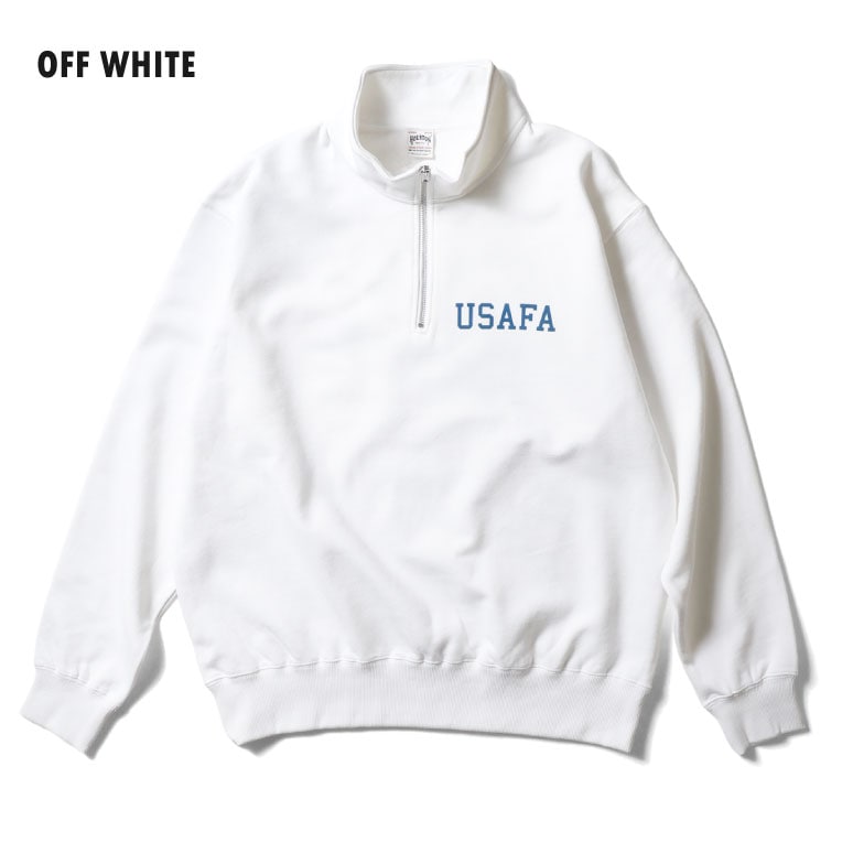 HOUSTON / ヒューストン 22352 HALF ZIP SWEAT (USAFA) / ハーフジップ