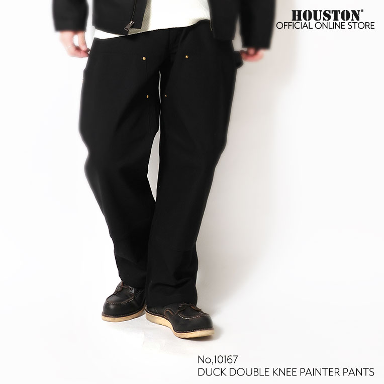 HOUSTON / ヒューストン 10167 DUCK DOUBLE KNEE PAINTER PNATS / ダックダブルニーペインターパンツ -全4色- 