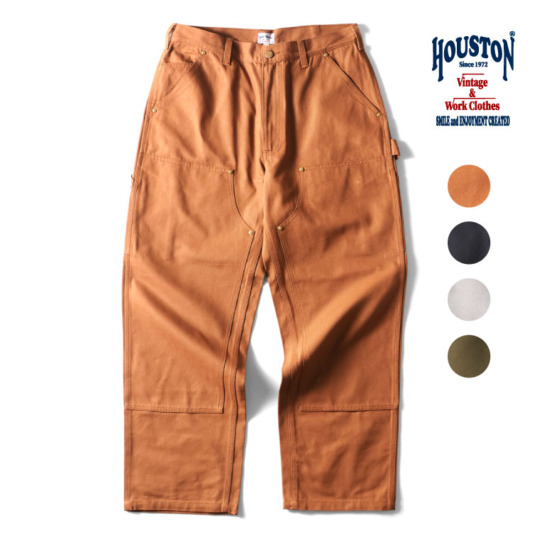 HOUSTON / ヒューストン 10167 DUCK DOUBLE KNEE PAINTER PNATS / ダックダブルニーペインターパンツ -全5色- 