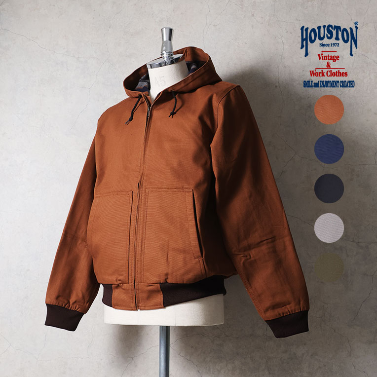 HOUSTON / ヒューストン 51561 DUCK ZIP WORK HOODIE / ダックジップワークフーディ -全5色-