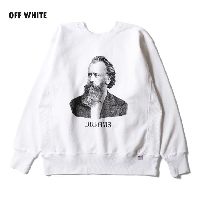 HOUSTON  / ヒューストン 22321 PRINT U.S COTTON R/V SWEAT(Brahms) / プリントスウェット -全2色- 