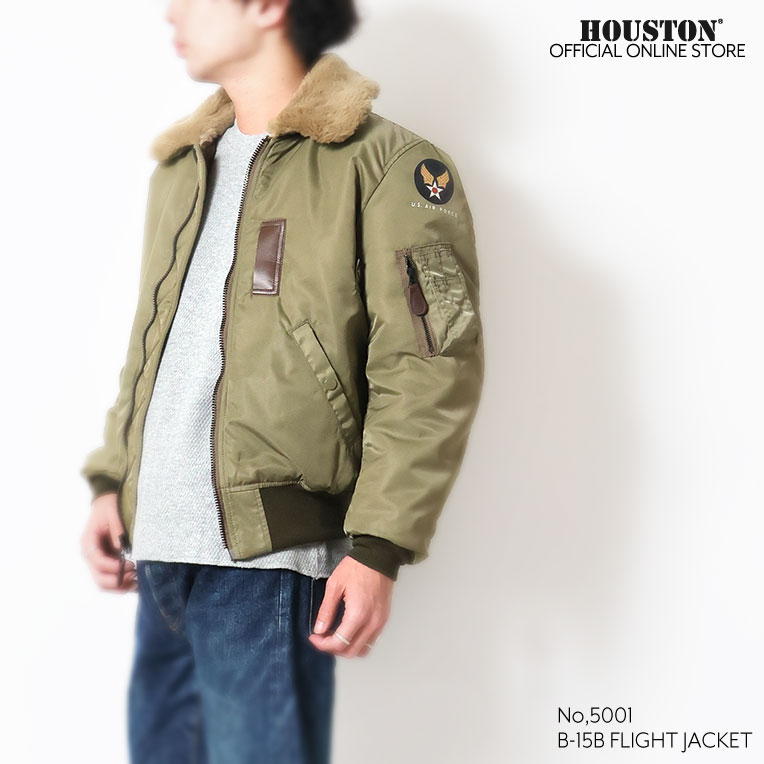 HOUSTON / ヒューストン 5001 B-15B FLIGHT JACKET / B-15Bフライトジャケット -全1色- 