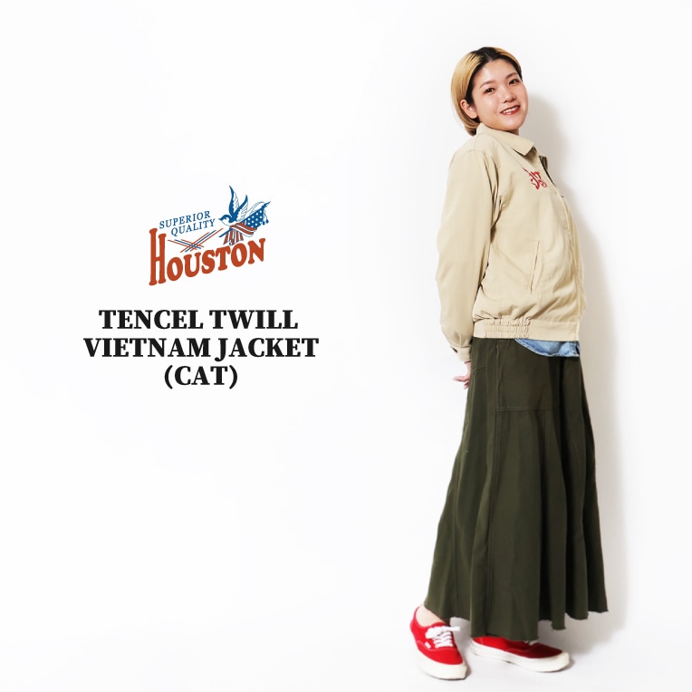 HOUSTON woman / ヒューストン ウーマン 5054W TENCEL TWILL VIETNAM JACKET (CAT) / テンセルツイルベトナムジャケット -全3色- 