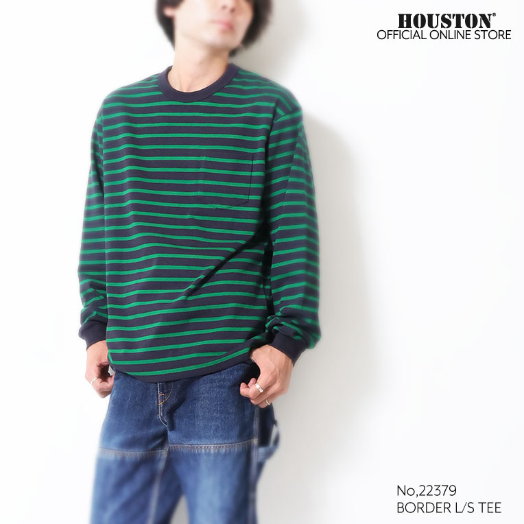 HOUSTON  / ヒューストン 22379 BORDER L/S TEE / ボーダー長袖Tシャツ -全4色- 