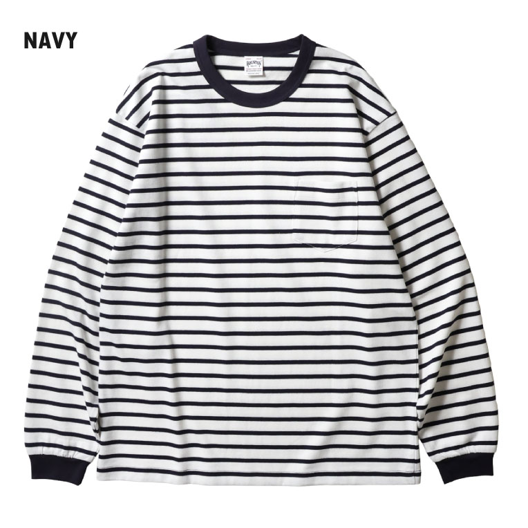 HOUSTON  / ヒューストン 22379 BORDER L/S TEE / ボーダー長袖Tシャツ -全4色- 