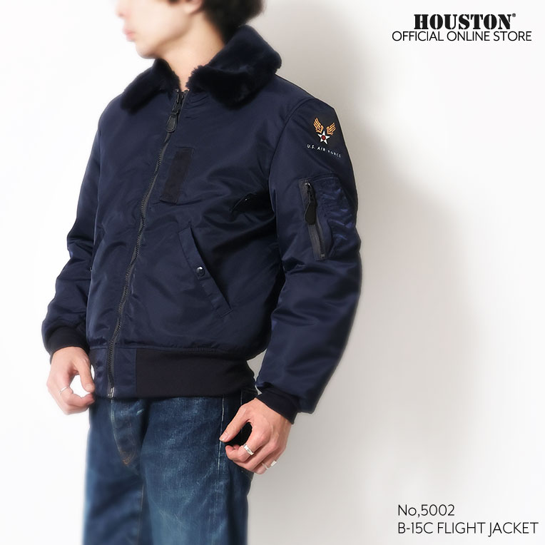 HOUSTON / ヒューストン 5002 B-15C FLIGHT JACKET / B-15Cフライトジャケット -全1色- 