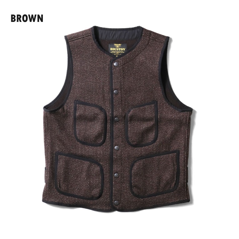 HOUSTON / ヒューストン 51564 BEACH CLOTH VEST / ビーチクロスベスト -全2色-  