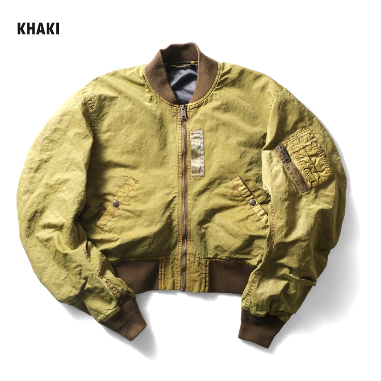 HOUSTON woman / ヒューストン ウーマン 5047W PIGMENT NYLON SHORT MA-1 / ピグメントナイロンショートMA-1 -全3色-