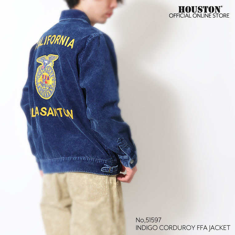 HOUSTON  / ヒューストン 51597 INDIGO CORDUROY FFA JACKET / インディゴコーデュロイFFAジャケット -全2色- 