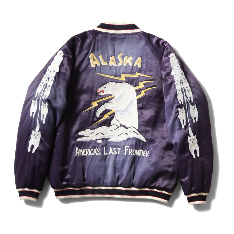 HOUSTON  / ヒューストン 51603 USED FINISHING SOUVENIR JACKET(ALASKA) / ユーズド加工スーベニアジャケット -全3色- 