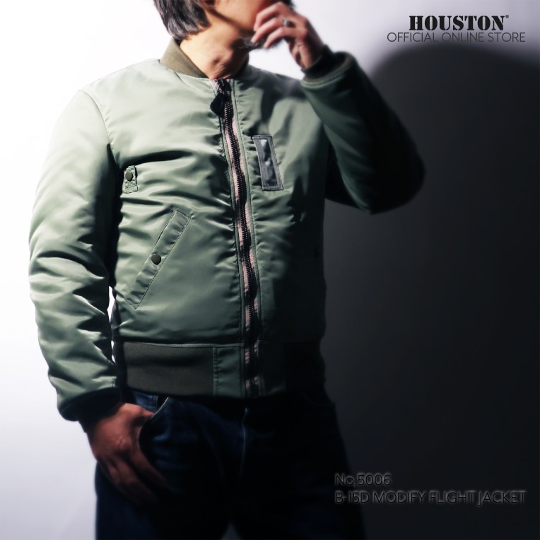 HOUSTON / ヒューストン 5006 B-15D MODIFY FLIGHT JACKET / B-15Dフライトジャケット モディファイモデル -全1色-