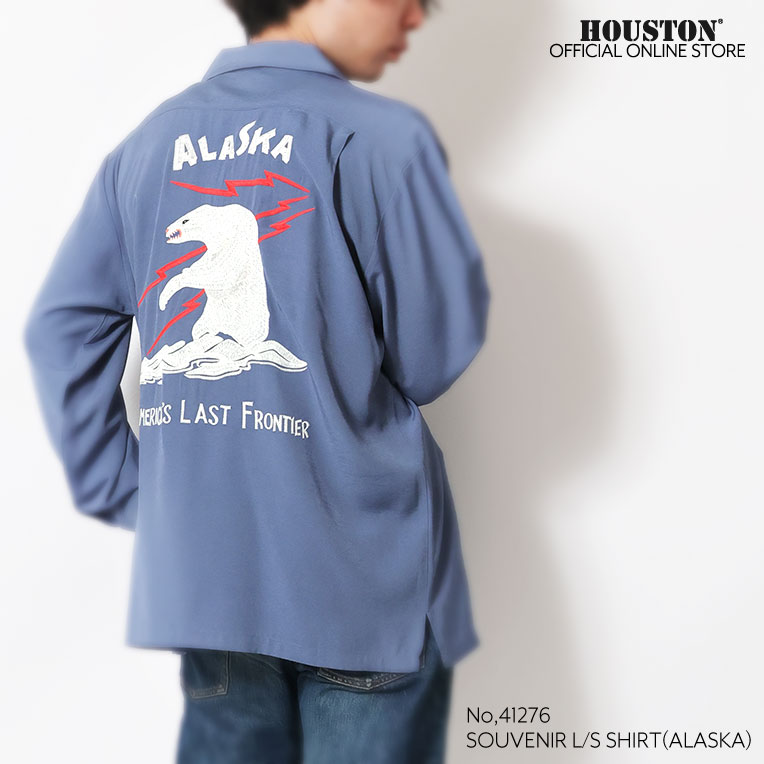 HOUSTON  / ヒューストン 41276 SOUVENIR L/S SHIRT(ALASKA) / スーベニア長袖シャツ -全3色- 