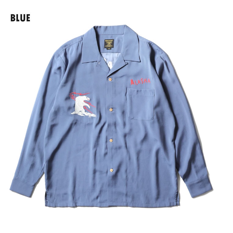 HOUSTON  / ヒューストン 41276 SOUVENIR L/S SHIRT(ALASKA) / スーベニア長袖シャツ -全3色- 