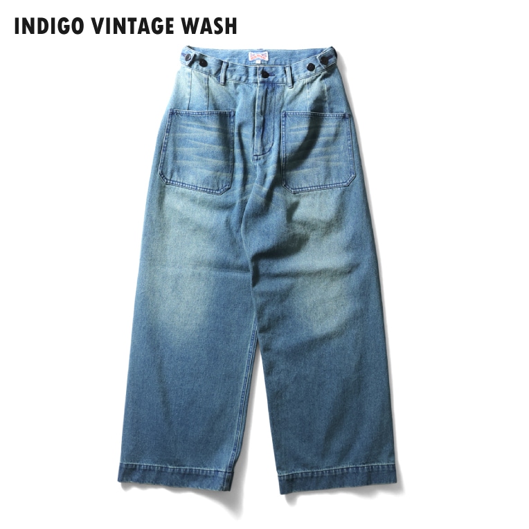 HOUSTON woman / ヒューストン ウーマン 1037W 10oz DENIM SAILOR PANTS / デニムセーラーパンツ -全3色- 