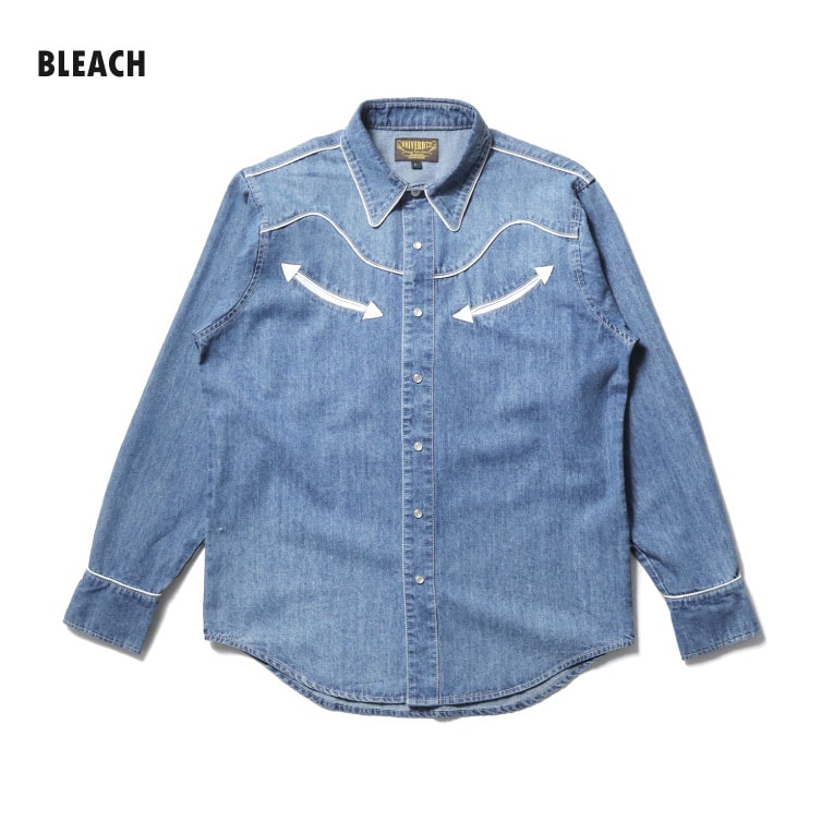 UNIVERD72 / ユニバード72 41290 DENIM WESTERN SHIRT  / デニムウエスタンシャツ  -全3色- 