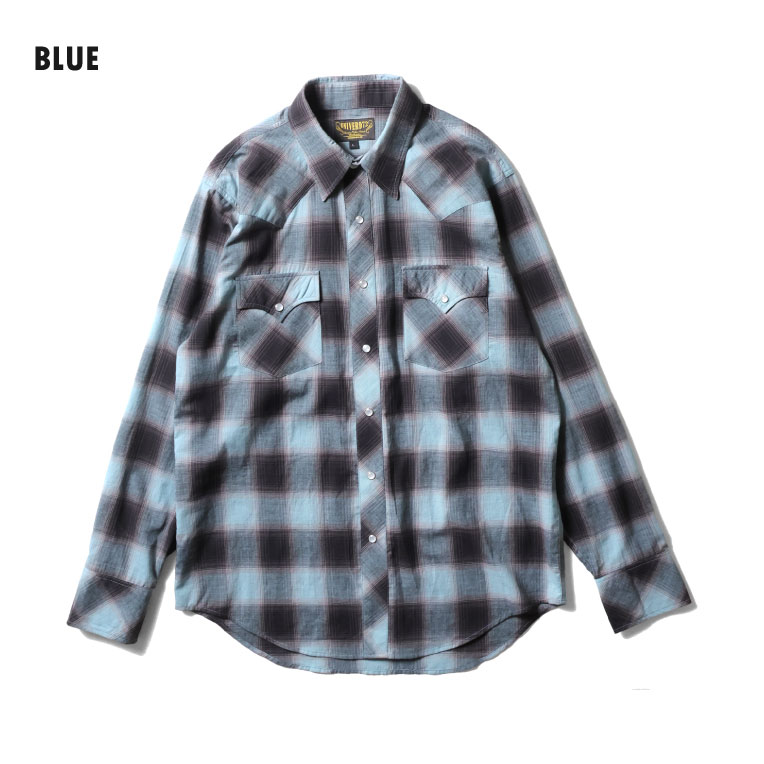 UNIVERD72 / ユニバード72 41292 OMBRE CHECK WESTERN SHIRT  / オンブレチェックウエスタンシャツ  -全4色-