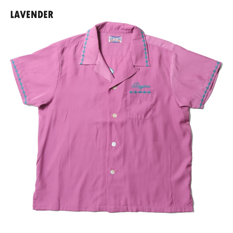 HOUSTON woman / ヒューストン ウーマン 4046W BOWLING SHIRT (APPLE) / ボウリングシャツ -全3色-