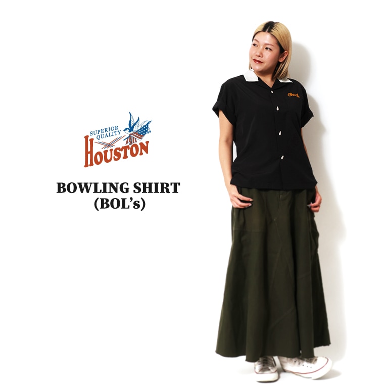 HOUSTON woman / ヒューストン ウーマン 4069W BOWLING SHIRT (BOL's) / ボウリングシャツ -全3色- 