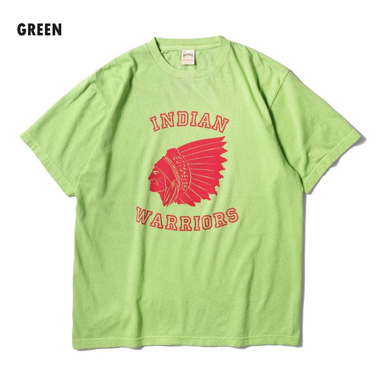 HOUSTON  / ヒューストン 22437 PIGMENT PRINT TEE(INDIAN) / ピグメントプリント半袖Tシャツ -全3色- 