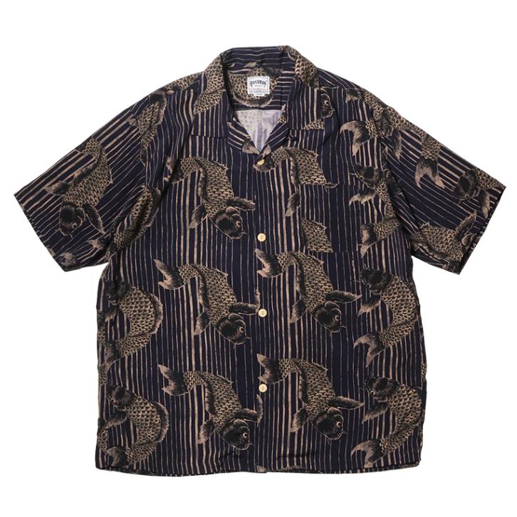 HOUSTON / ヒューストン 41296 ALOHA SHIRT (鯉) / アロハシャツ (鯉) -全3色- 
