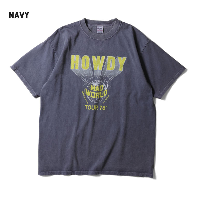 HOUSTON / ヒューストン 22425 PIGMENT PRINT TEE (HOWDY) / ピグメントプリント半袖Tシャツ (ハウディ) -全4色- 