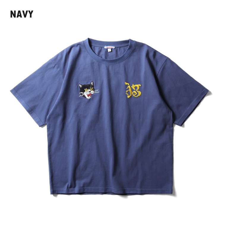 HOUSTON woman / ヒューストン ウーマン 2048W EMBROIDERY TEE (VIETNAM) / 刺繍半袖TEE -全4色- 