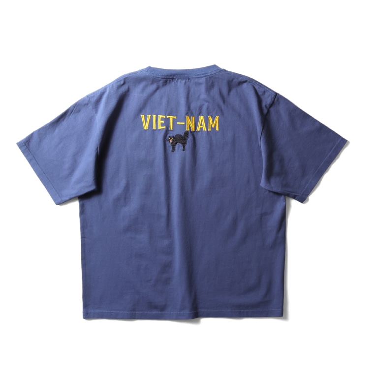 HOUSTON woman / ヒューストン ウーマン 2048W EMBROIDERY TEE (VIETNAM) / 刺繍半袖TEE -全4色- 