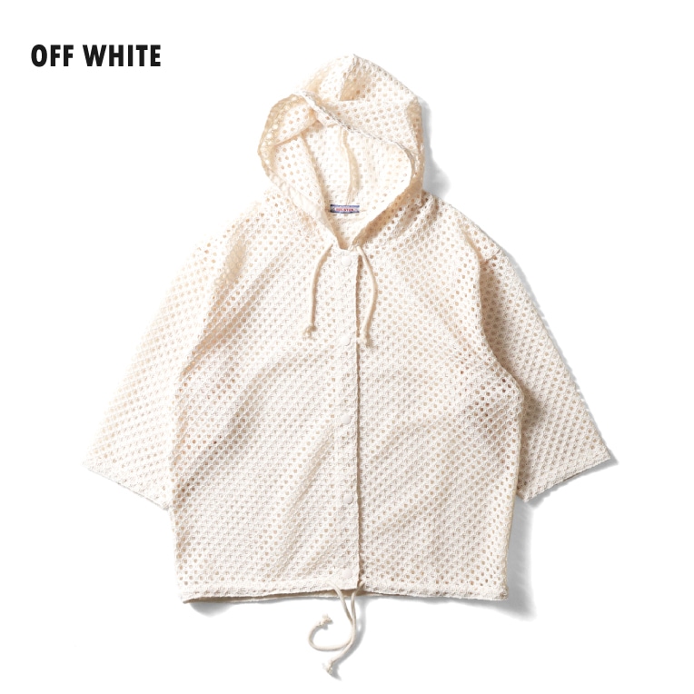 HOUSTON woman / ヒューストン ウーマン 2047W BIG MESH 3/4 SLEEVE MOSQUITO HOODIE / ビッグメッシュ七分袖モスキートフーディ -全3色- 