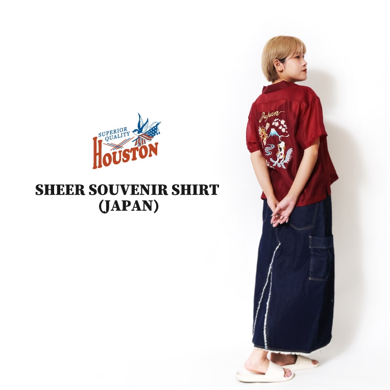 HOUSTON woman / ヒューストン ウーマン 4058W SHEER SOUVENIR SHIRT (JAPAN) / シアースーベニアシャツ -全3色- 