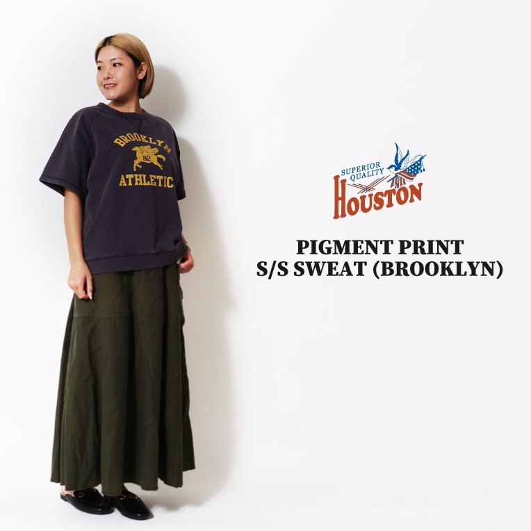 HOUSTON woman / ヒューストン ウーマン 2040W PIGMENT PRINT S/S