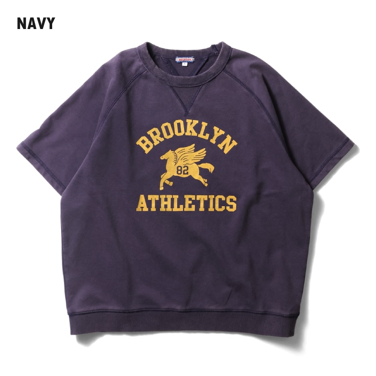HOUSTON woman / ヒューストン ウーマン 2040W PIGMENT PRINT S/S SWEAT (BROOKLYN) / ピグメントプリントスウェット -全3色- 