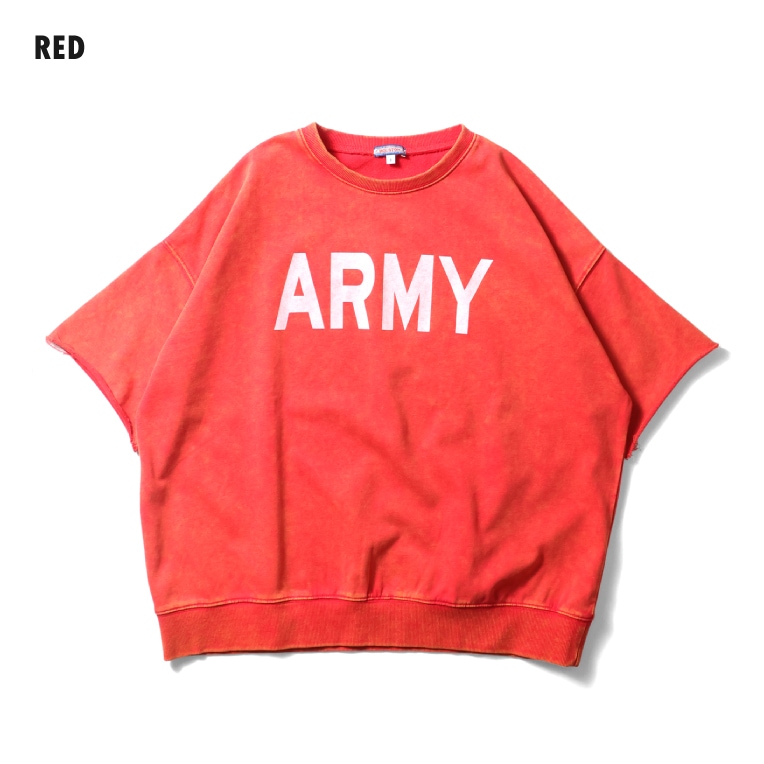 HOUSTON woman / ヒューストン ウーマン 2037W FADE PILE S/S PULLOVER (ARMY) / フェードパイルプルオーバー -全3色-