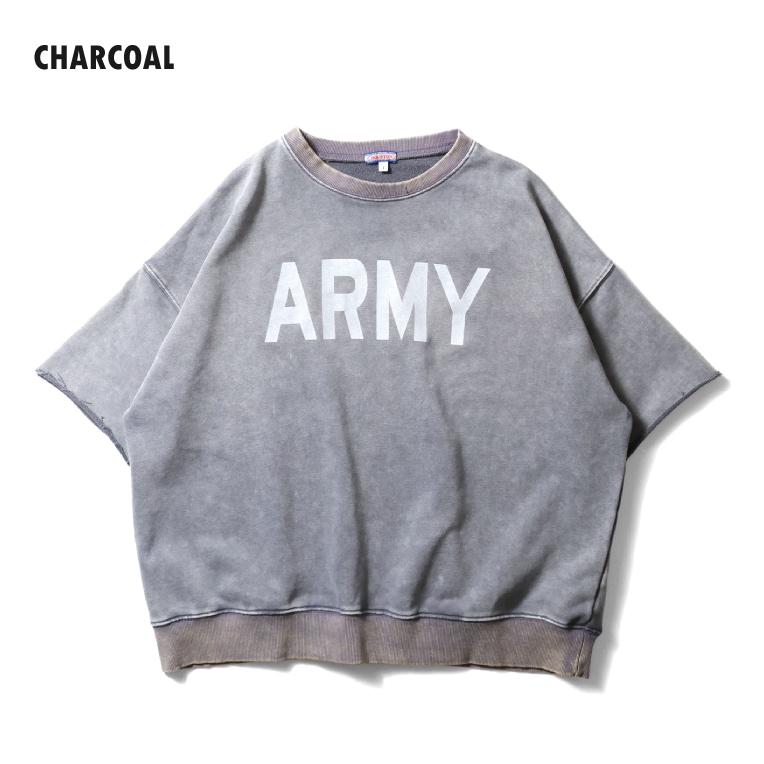HOUSTON woman / ヒューストン ウーマン 2037W FADE PILE S/S PULLOVER (ARMY) / フェードパイルプルオーバー -全3色-