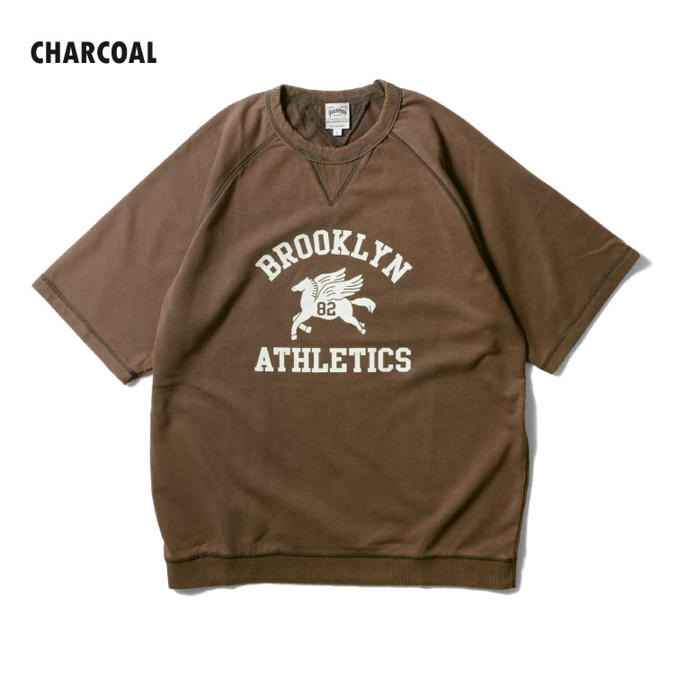 HOUSTON  / ヒューストン 22389 POWDER WASH S/S SWEAT(BROOKLYN) / パウダーウォッシュ半袖スウェット -全3色-