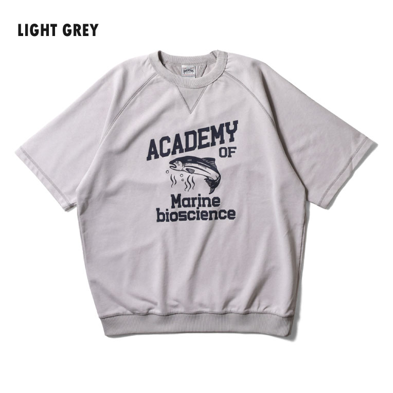 HOUSTON  / ヒューストン 22390 POWDER WASH S/S SWEAT(ACADEMY) / パウダーウォッシュ半袖スウェット -全3色- 